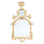 A George III carved giltwood wall mirror,