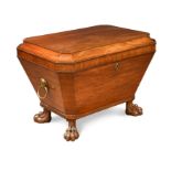 A Regency mahogany sarcophagus shaped wine cooler,