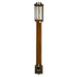 A late George III mahogany stick barometer,