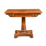 A William IV rosewood side table,