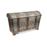 A Swedish painted marriage chest, mid 19th century,