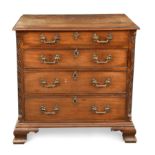 An early George III mahogany chest of drawers,