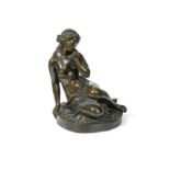Jean Jacques Pradier (French, 1790 - 1852), bronze figure female nude,