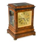 A rosewood repeating mantel clock, second quarter 19th century,
