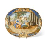 A 19th century maiolica charger,