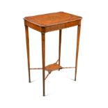 A satinwood side table with boxwood inlay, early 19th century,