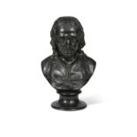 A 19th century Wedgwood black basalt bust of John Milton,