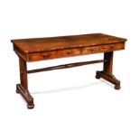 A William IV rosewood library table,