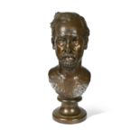 Paul Dubois (1829-1905), a large bronze portrait bust of Louis Pasteur,