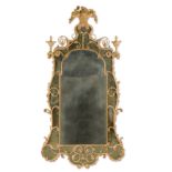 A George III carved giltwood border glass mirror, circa 1770,