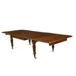 A George IV mahogany dining table,