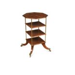 A small Regency mahogany three tiered etagere,