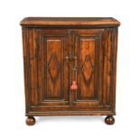 A French provincial walnut side cabinet, 19th century,