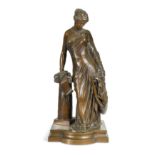 Jean Jacques Pradier (French, 1790 - 1852), a bronze figure of Sappho,