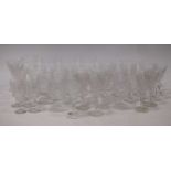 Cut glassware: Waterford, Webb Corbett and other makes wine glasses and tumblers (quantity)