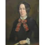 British School (19th century) Portrait of Charlotte Archer oil on canvas 76 x 63cm