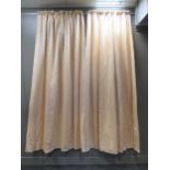 A pair of patterned yellow curtains (lined with blackout material) each curtain measures