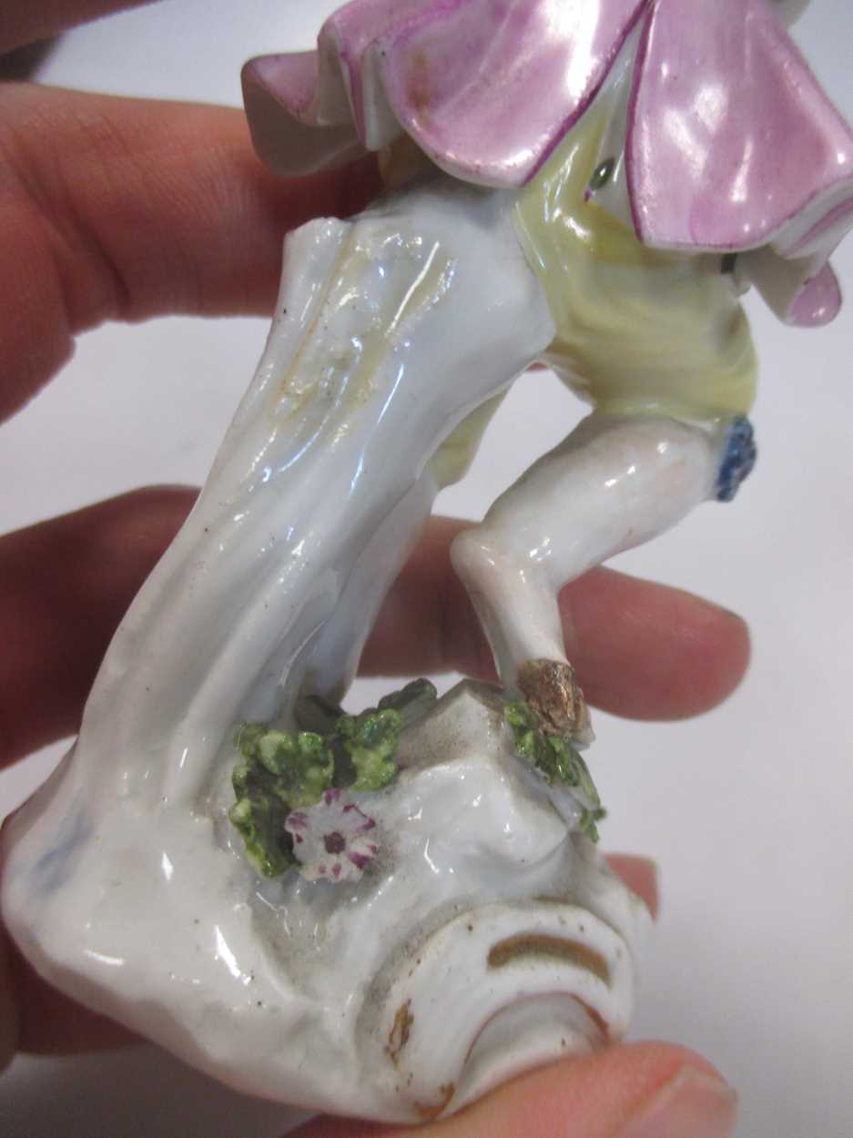 A 19th century Vienna porcelain figure of a monkey playing a trumpet, beehive mark; an 18th - Image 7 of 20