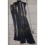 A collection of four Fishing Rods by Hardy's in original cotton sleves: A Hardy 3 piece Favorite