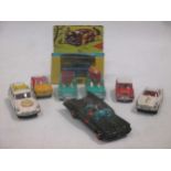 Various loose Corgi models and others, including Batmobile, Saint Volvo, Surfing Mini (boxed), 2