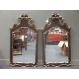 A pair of Italian 18th century style mirrors 144 x 78cm