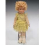 Chad Valley Bambina doll with yellow party dress and original box