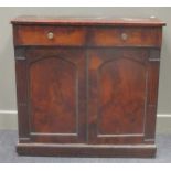A Regency mahogany side cabinet, 87 x 93 x 40cm