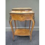A Louis XV style kingwood and gilt metal mounted side table 82 x 52 x 40cm