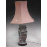 A 20th century Chinese vase fitted as a lamp