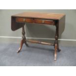 A George III style sofa table, 73 x 144 x 51cm (Stamped Strongbow Furniture)