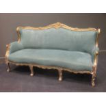 A 19th Century Italian giltwood settee 107x208cm