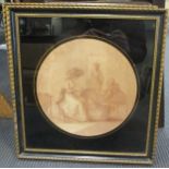 AFTER H BANBURY , a pair of sepia mezzotints engraved by F Bartolozzi, circular, 30 cm diameter