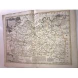 Collection of loose British county maps, mainly Ordnance Survey sheets.