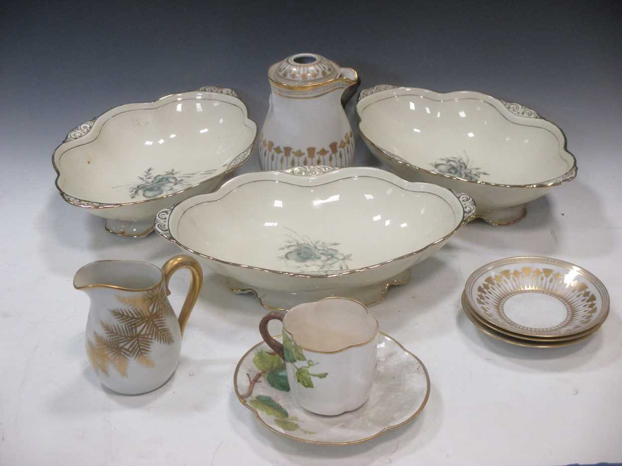 A Limoges Delvaux part coffee service together with a quantity of porcelain tea and coffee part