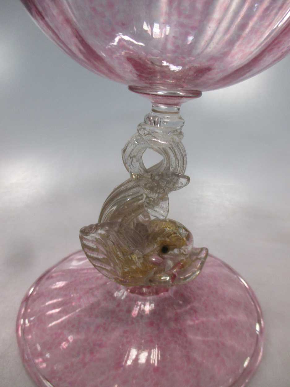 A Murano glass comport, 20cm high - Bild 6 aus 6