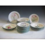 A part set of Cauldon pottery "Botanical" plates, soup bowls and side platesFootnote: Provenance: