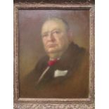 Dixon Payne, Winston Churchill, oil on board 50 x 40cm