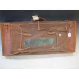 A Boss & Co leather double shotgun carrying case in canvas travel caseFootnote: Provenance: