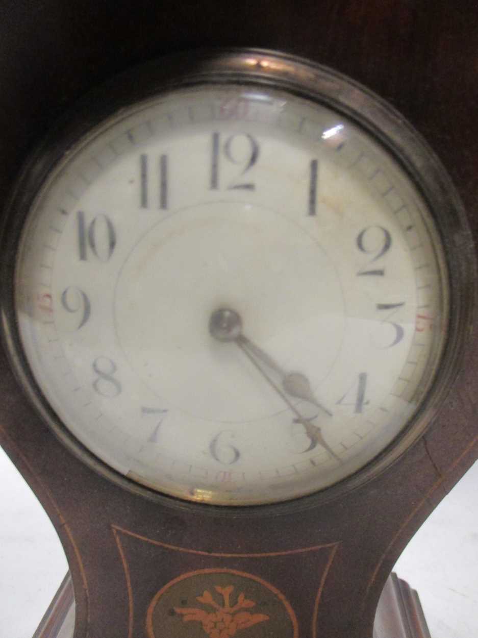 An Edwardian brass carriage clock with arabic numerals, the back stamped E M & Co, together with - Bild 6 aus 8