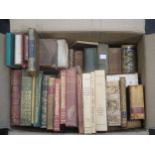 Box of assorted books, many in worn condition, including prize bindings, natural history and
