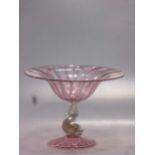 A Murano glass comport, 20cm high