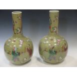 A large pair of vintage Chinese Vases bearing four character Qianlong marks, 42cm high