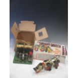 A model major steam engine (boxed) a Snoopy sniffer tin plate dog and various toysFootnote: