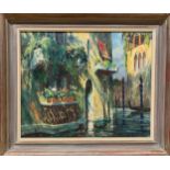 D Mackenzie (20th Century), A Venetian canal scene, signed lower right, oil on canvas, 43.5 x 54cm.