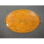 An Edwardian two-handled oval galley tray, 69cm wide