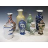 A collection of 19th century and later Chinese vases