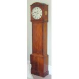 A small mahogany longcase clock, 19th century,