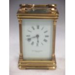 Bracher & Sydenham, Reading, a brass carriage timepiece