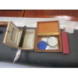 A shagreen cigarette box, a silver topped letter opener and other itemsFootnote: Provenance: Julians