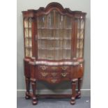 A 19th century walnut Dutch vitrine, 165 x 108 x 30cm